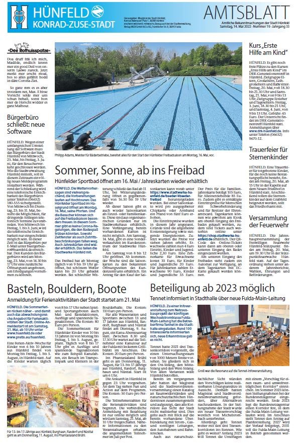 Amtsblatt vom 14. Mai 2022